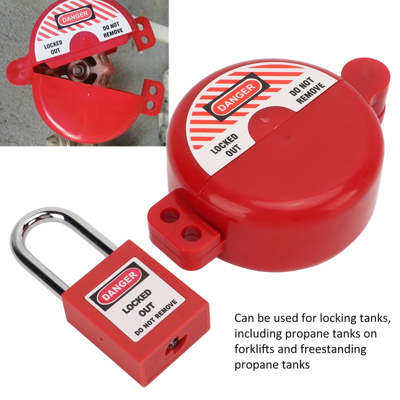 Lockout Tagout Valve Lock with Safety Padlock Heatproof Impact Resistant