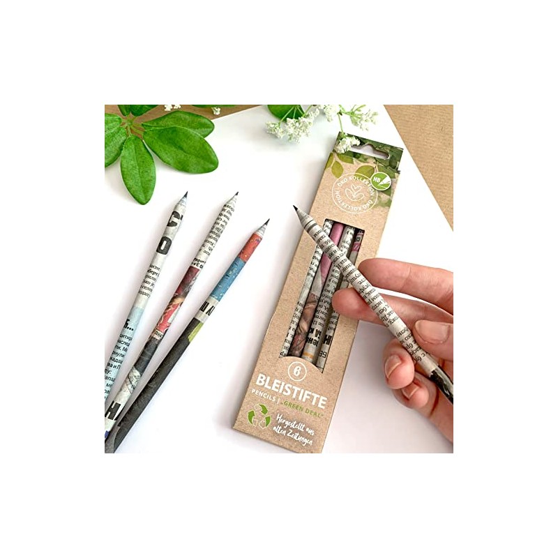 Stylex Eco Collection 26025 Pencil from Old Newspapers, HB Hardness,