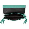 Isabelle Women's Pushlock Shoulder Crossbody Clutch Purse Bag Wristlet (Green)