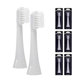 6x Megasonex Flat Soft Brush Heads