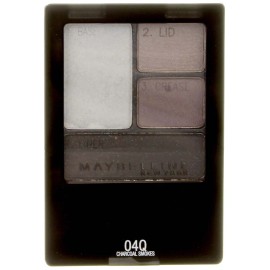 Maybelline 2 Pack Maybelline Expert Wear Eyeshadow Quads, Charcoal Smokes 04Q, 0.17 oz
