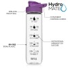 NatureWorks HydroMATE 32oz Motivational Water BottleTime Marker 1 Liter (Purple)