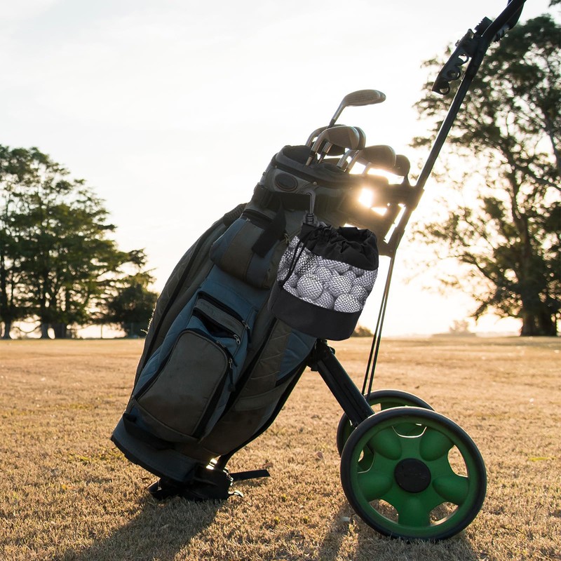 ZKFSIE Golf Ball Bags – 2 Pack Mesh Ball Pouch