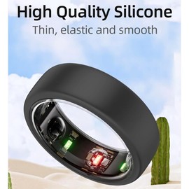 DANSOAN Silicone Ring Cover, Silicone Ring Protector for Working Out ring (M, Black+Black)