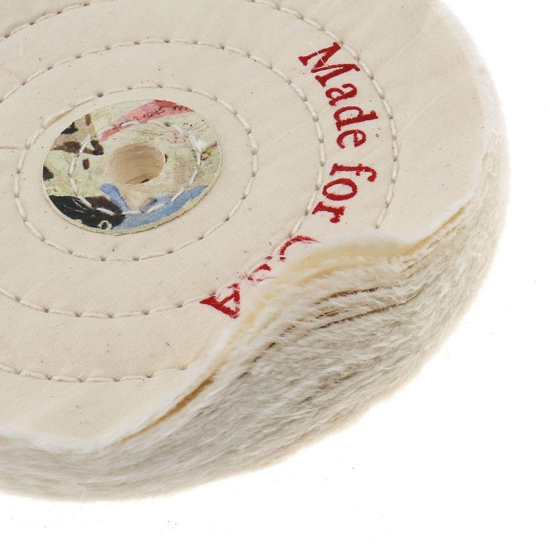 SING F LTD Spiral Stitched Cotton Buffing Polishing Wheel for