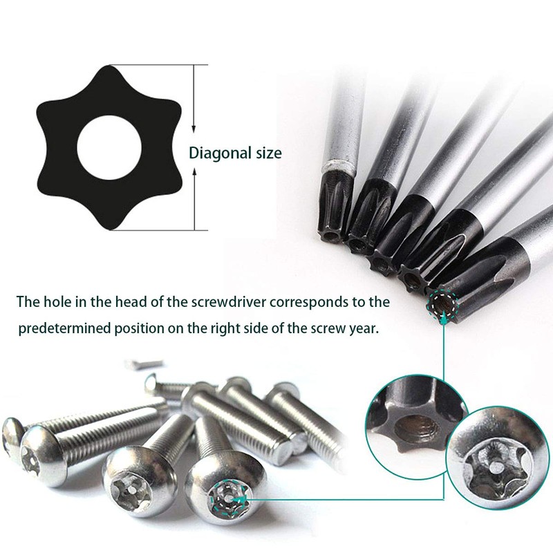 Buspoll Torx screwdriver set T6 T8 T9 T10 star screwdriver