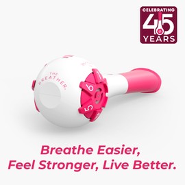 The Breather Pink | Easy Lung Training for Better Breathing & Enhance Your Wellness | Guided Coaching App Included
