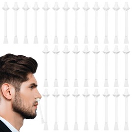 Nose Hair Wax Sticks - 80 PCS Hair Wax Applicator Sticks with Disposable Spatulas for Painless Nose/Ear Hair Removal, Plastic Nose Ear Hair Removal Wax for Men Women