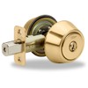 YH Collection Deadbolt Double Cylinder in Polished Brass