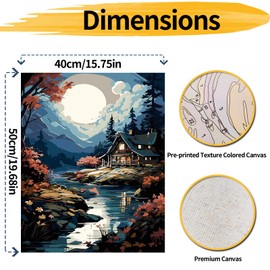 YALKIN Paint by Number for Adult Kits, DIY Oil Acrylic Painting Kits for Adults Beginners on Canvas for Home Wall Decor Gifts 16x20 inch/40X50CM (No Frame)