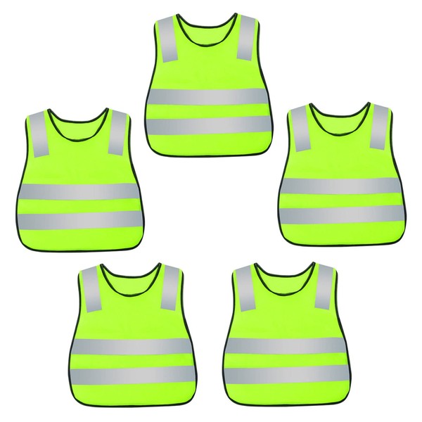 Kids Safety Vests Reflective Traffic Waistcoat 5 Pack