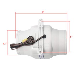 NovelBee 12V 270CFM Electric 4" in-Line Marine Bilge Air Blower with Six Blade Fan Maximize Air Flow and Efficiency