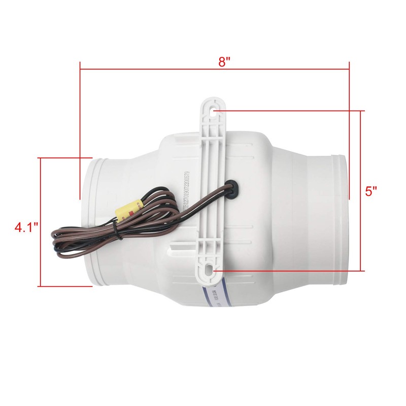 NovelBee 12V 270CFM Electric 4" in-Line Marine Bilge Air Blower