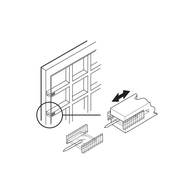 Prime-Line L 5801 Window Grid Retainer Clips, Clear Plastic (6