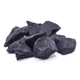 32oz (2LBs) Karelian Shungite Medium Stones Raw Rough Minerals Water Stone Natural Reiki Crystal Rock Tumbling and Lapidary Specimens