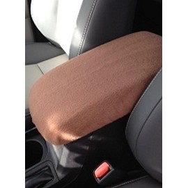 Car Console Covers Plus Made in USA Fleece Center Armrest Console Cover Designed for Toyota Highlander Models 2008-2013 Brown