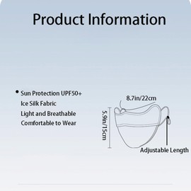 UPF 50+ Sun Protection Face Mask for Women Ice Silk Breathable UV Face Shield Mask Cover for Cycling Hiking Outdoor Sports (B)