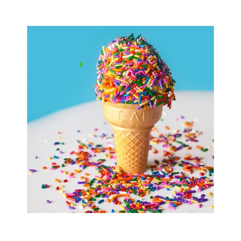 Classic Rainbow Sprinkles (Jimmies) by Cosmos Candy | 114 Grams