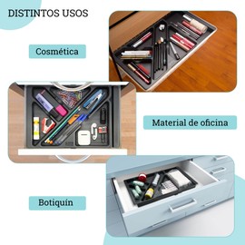STEY ACCESORIOS Extendable Desk Organiser, 5 Pieces, Drawer Organiser, Organiser for Office, Marker, Extendable 32.8 cm to 45 cm, Made in EU (1 Piece)