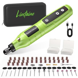 Mini Cordless Rotary Tool Kit with 75pcs Accessories, 5-Speed Rechargeable Engraving Pen with LED Light, 3.6V Power Rotary Tool for Sanding, Polishing, Drilling, Etching, Engraving, DIY Crafts, Green