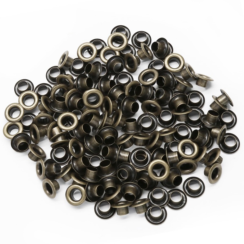 Litoexpe 4MM Grommets Eyelets 200 Pcs, Self Backing Eyelets for