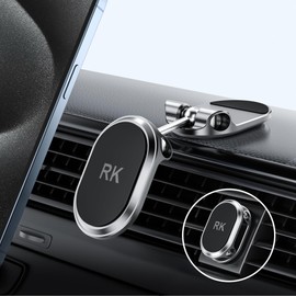 Mini Power Handyhalterung Auto Magnet (Top.1 von Magnetkraft & Fällt Nie ab) 360° Verstellbar magnetische Handy Halterung fürs Auto, Universal KFZ Handyhalter für Alle Smartphones (Schwarz)