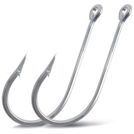 Saltwater Giant Shark and Alligator Hooks Stainless Steel Extra Strong Big Game Fishing Hooks for Catfish Tuna Saltwater Freshwater