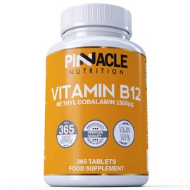Vitamin B12 1500mcg - Methylcobalamin - 365 Tablets - 12 Month Supply