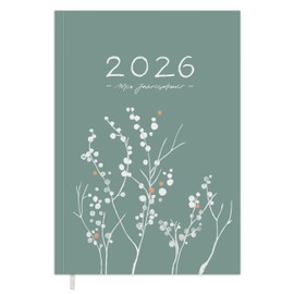 Terminkalender A5 - Mein Jahresplaner 2026, Wochenplaner und Notizbuch für mehr Achtsamkeit, Taschenkalender & Terminplaner, Softcover, Grün