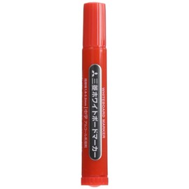 Mitsubishi Pencils PWB4M.15 Dry Erase Markers, Medium Point, Round Point, Red, 10 Count