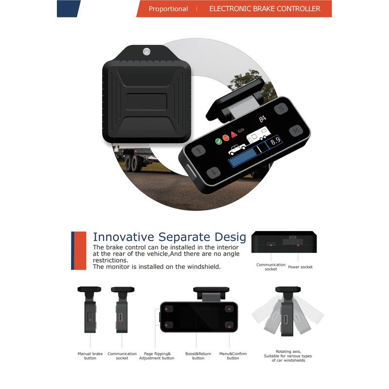 Autpvcol Trailer Brake Controller Brake Controller Kit Electric Brake Controller