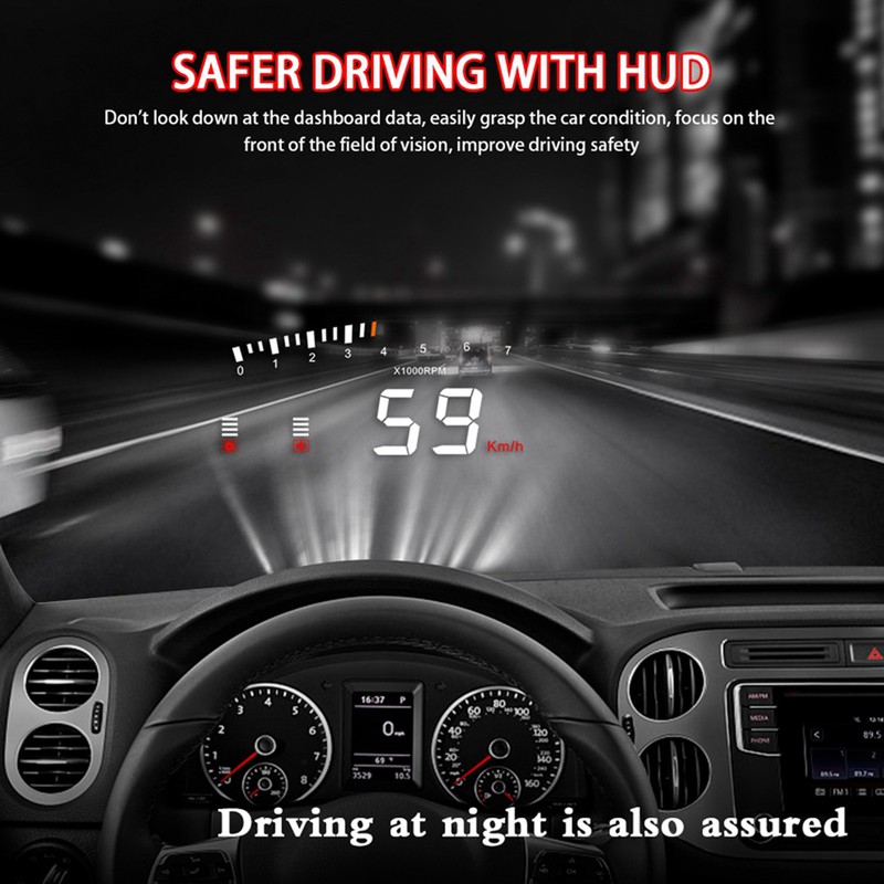 X5 HUD 3.5 Inches Universal Car HUD Head Up Display