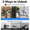 Anweller Fingerprint Cable Lock, 14" Long Shackle Small Padlock, Keyless