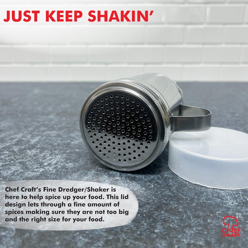 Chef Craft Select Dredger/Shaker, Fine, Stainless Steel