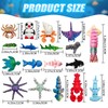 CHolic 18Pcs 3D Printed Ocean Animal Figures Set, Marine Animal