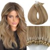 Elailite Extensions Echthaar Microring Loop Extensions #12P613 Goldbraun mix Bleichblond