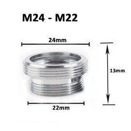 Faucet Aerator Adapter, 22mm Standard Male to Male Thread Tap Aerator Connector, Brass Water Purifier Filter Kitchen Sink Aerator Adapter (M22 - M24)