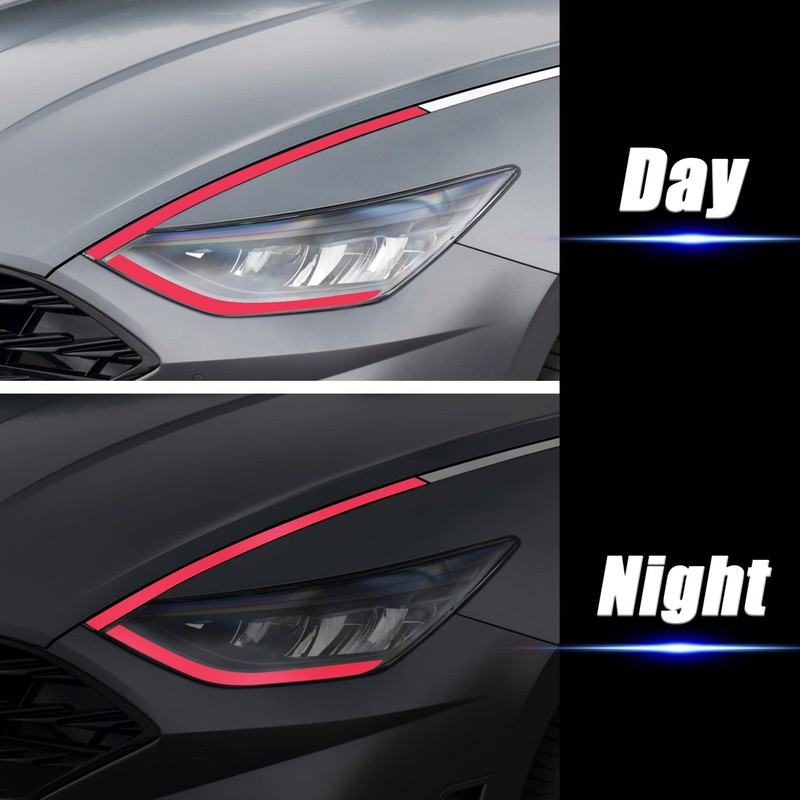 TOMALL 2 Pair Headlight Sidemarker Side Rear View Mirror Vinyl