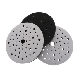 3Pcs 6" 53 Holes, Impact-Resistant Replacement Cushion Pad for Random Orbital Sander, Soft Sponge Interface Pad, Hook & Loop Backing Pad, Polisher Protection