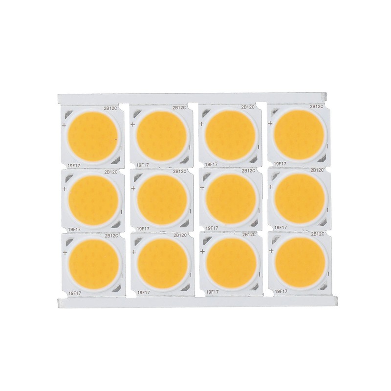 12Pcs COB Light Source High Power Round LED Chip 12W