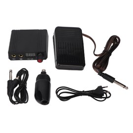 Tattoo Pen Kit LCD Display Dual Mode RAC Connector Rotary Short Tattoo Machine Set Black