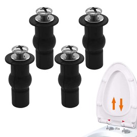 Toilet Seat Fixing Set, 4 Pieces Toilet Seat Fixed Screw Made of Rubber and Stainless Steel, Expansion Bolts Made of Rubber for Toilet Seat