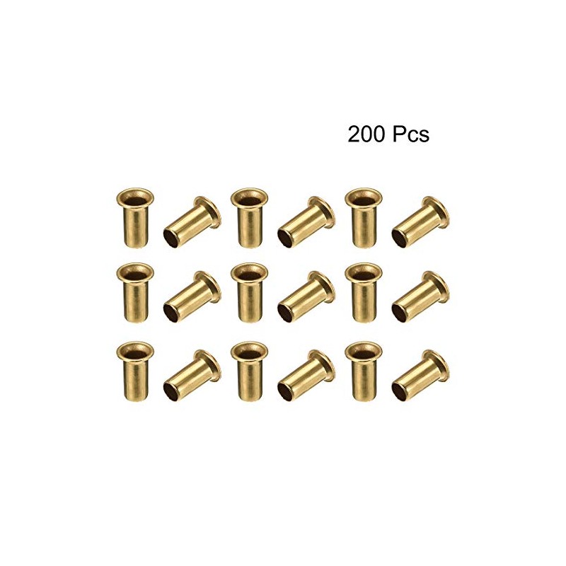 sourcing map Hollow Rivet,5mm x 10mm Through Hole Copper Hollow