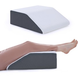 Touchutopia Bed Wedge Elevated Leg Pillow, High-Density Leg Rest Elevating Foam Wedge, Supportive Foam Wedge Pillow - Relieves and Recovers Foot and Ankle Injury, Leg Pain, Improves Blood Circulation