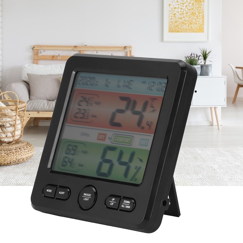 Digital Color Screen Temperature and Humidity Meter Indoor Thermometer Hygrometer