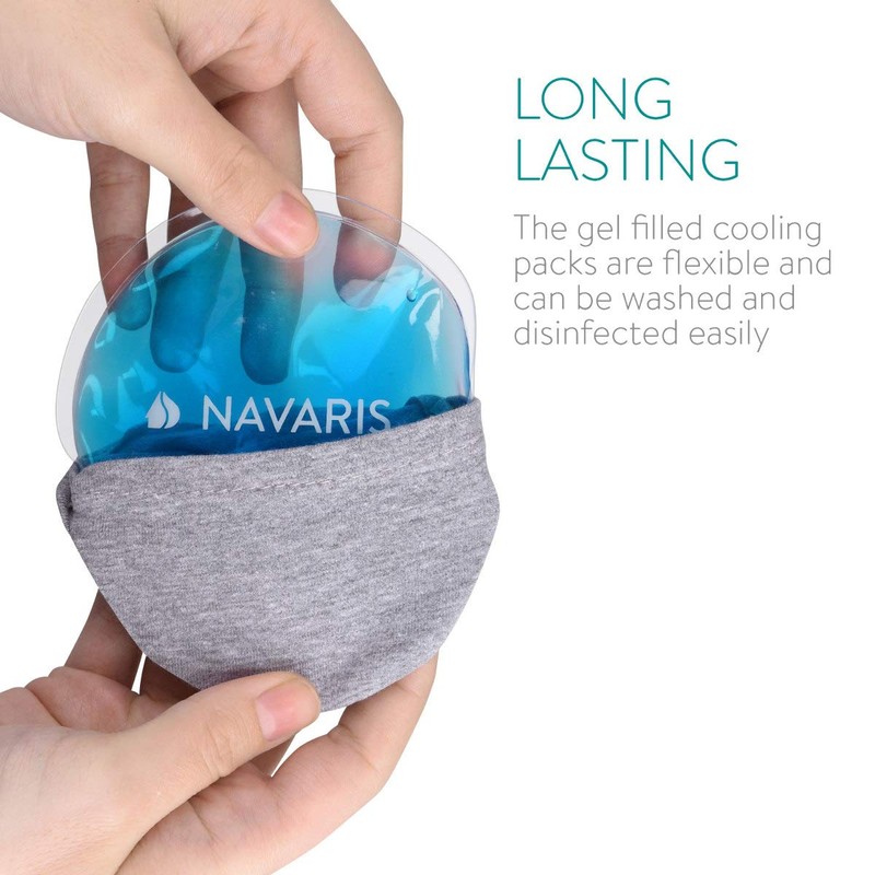 Navaris Round Gel Ice Pack Set - Set of 10