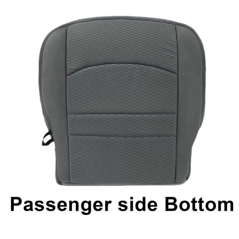 Priprilod Cloth Passenger Side Bottom Replacement Seat Cover Gray(X8) Compatible