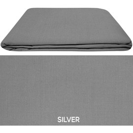 Extra Deep Fitted Sheets 16"/40CM Deep Bedsheets 16 Colours. (Super King, Silver)