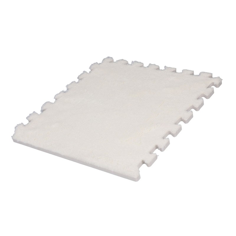 10pcs Plush Foam Floor Mat Thickened Cuttable Interlocking Carpet Tiles