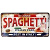Retro Blechschild Relief Spaghetti Italian Food Design Vintage mit Löchern